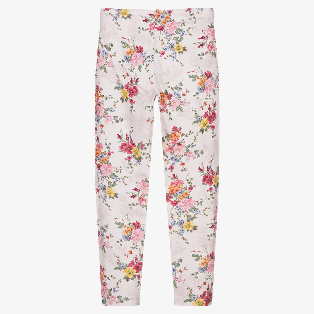 Monnalisa-Teen Girls Ivory Leggings | Childrensalon Outlet