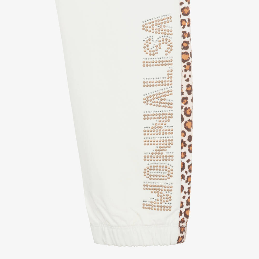 Monnalisa-جوغرز تينز بناتي قطن جيرسي لون عاجي | Childrensalon Outlet