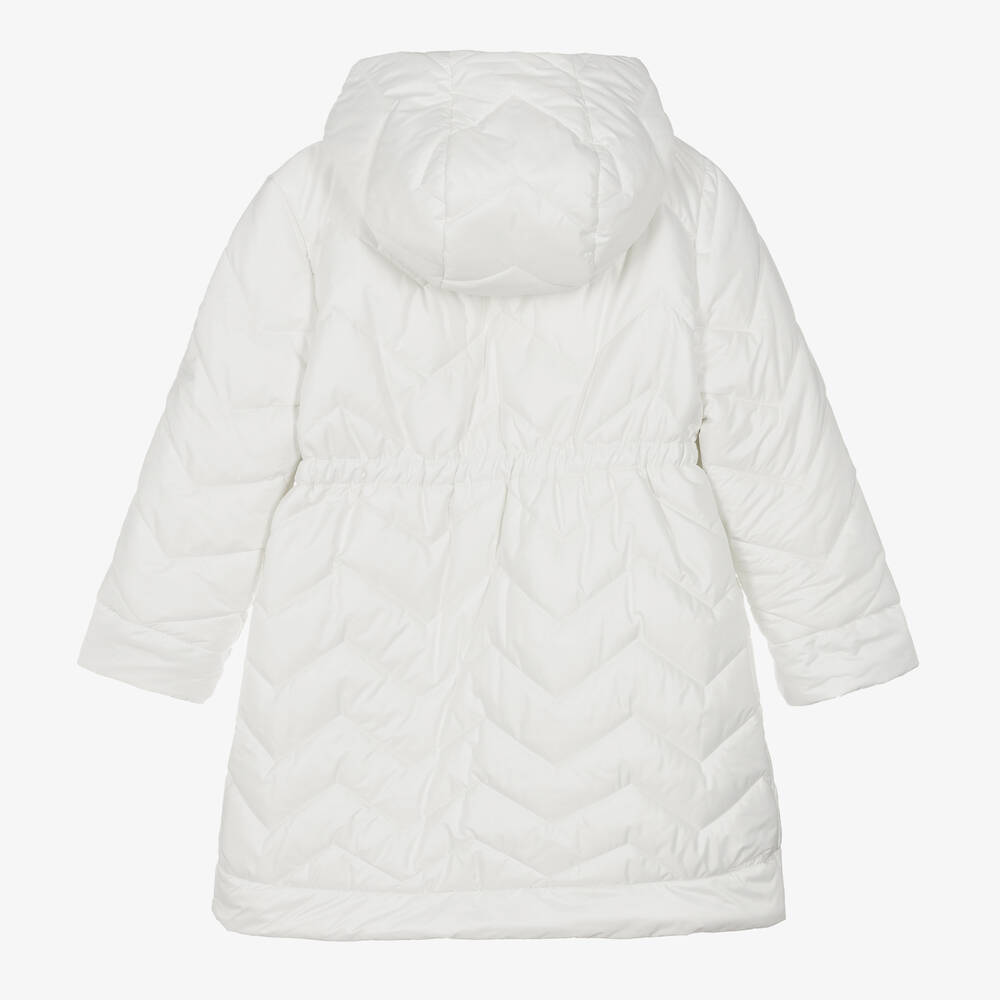 Monnalisa-معطف هودي تينز بناتي مبطن لون عاجي | Childrensalon Outlet