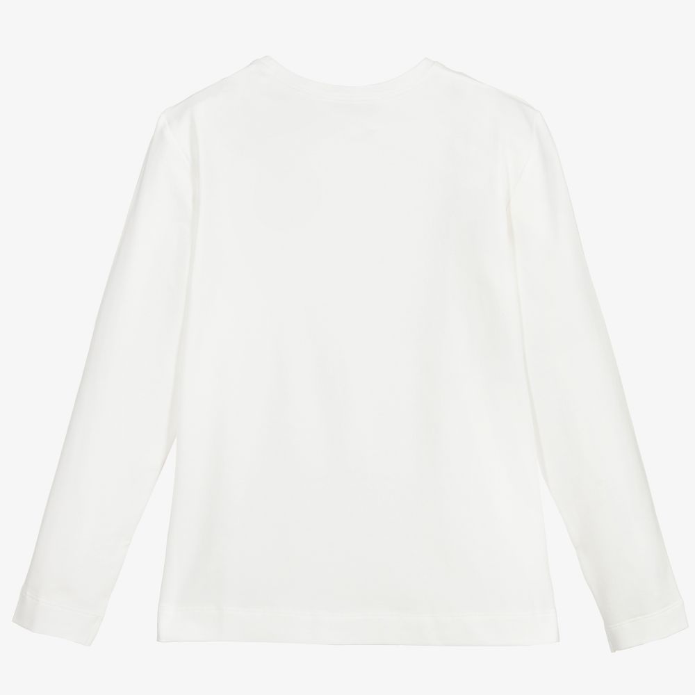 Monnalisa-Кремовый топ с флаконами духов для подростков | Childrensalon Outlet