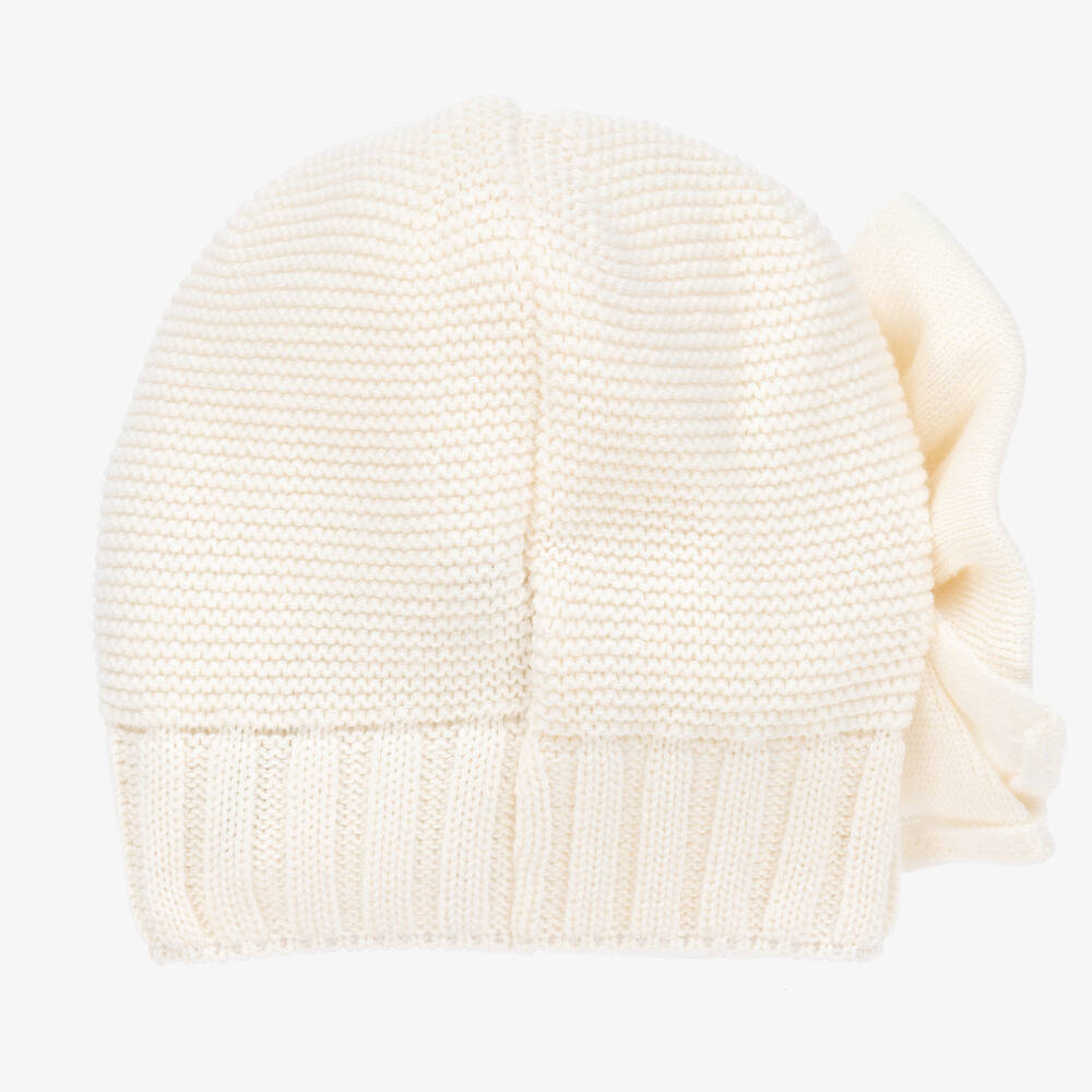 Monnalisa-Кремовая вязаная шапочка для девочек-подростков | Childrensalon Outlet