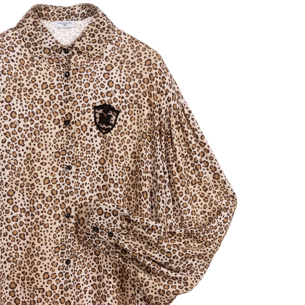 Monnalisa - Teen Girls Leopard Print Shirt | Childrensalon Outlet