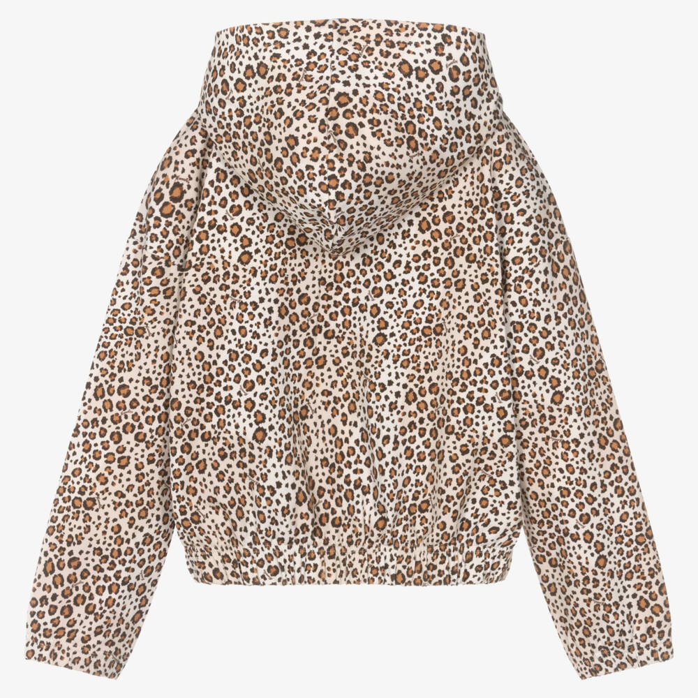 Monnalisa-Teen Girls Leopard Zip-Up Top | Childrensalon Outlet