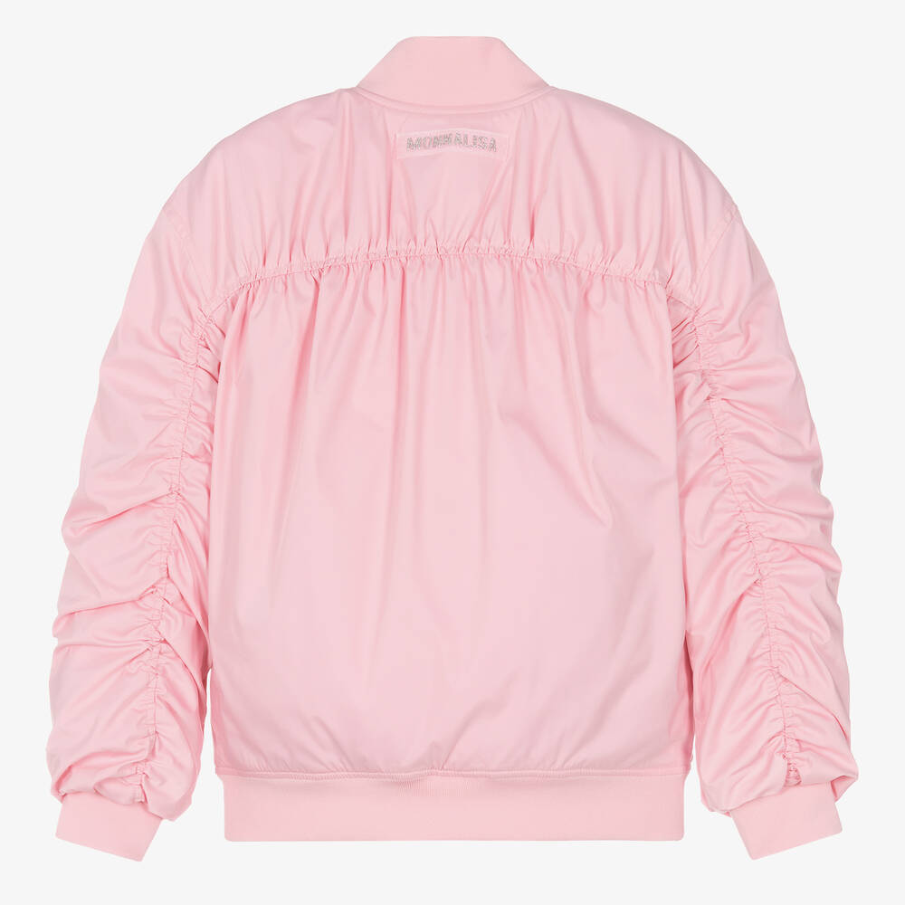 Monnalisa-جاكيت بومبر لون زهري للمراهقات | Childrensalon Outlet