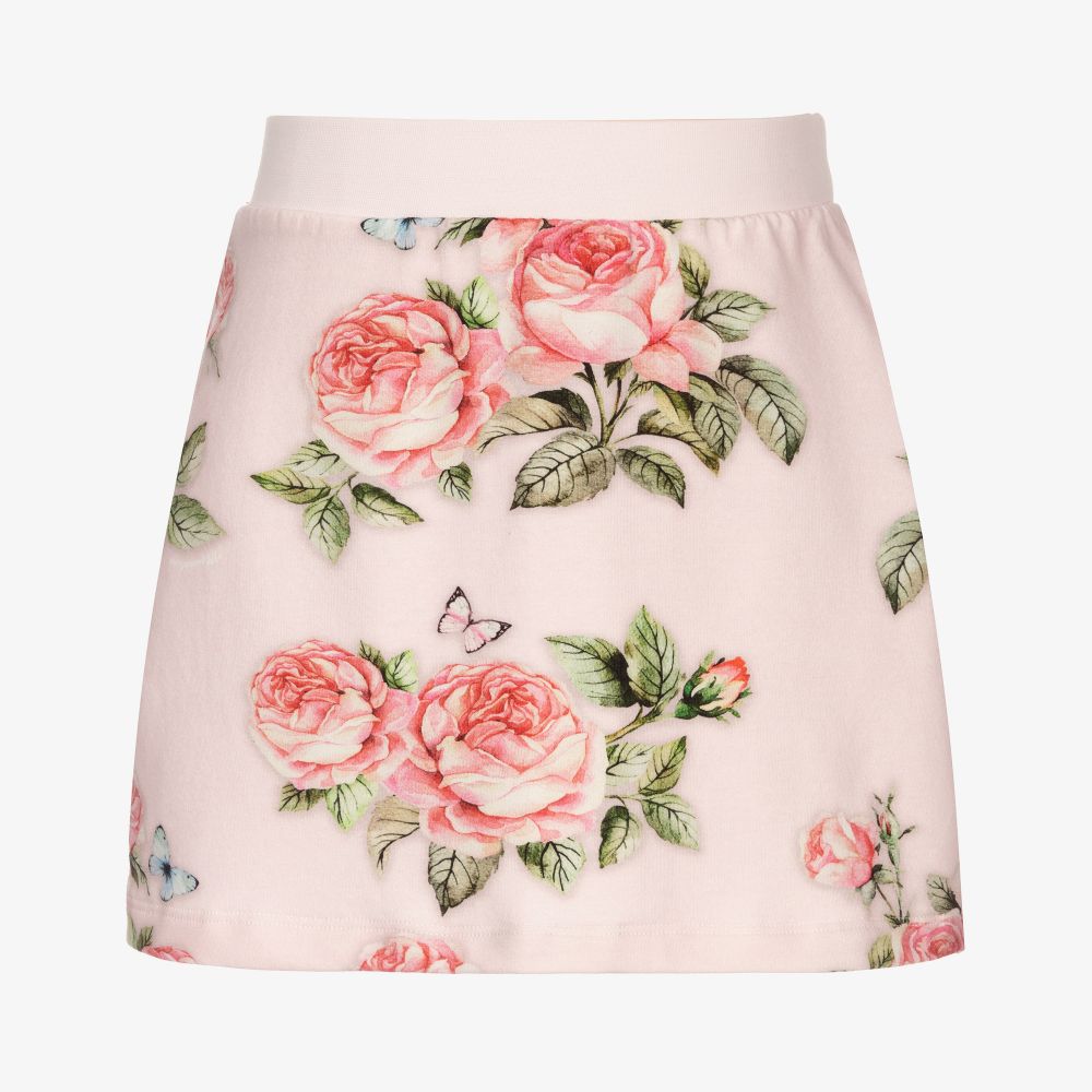 Monnalisa-Розовая хлопковая юбка для подростков | Childrensalon Outlet