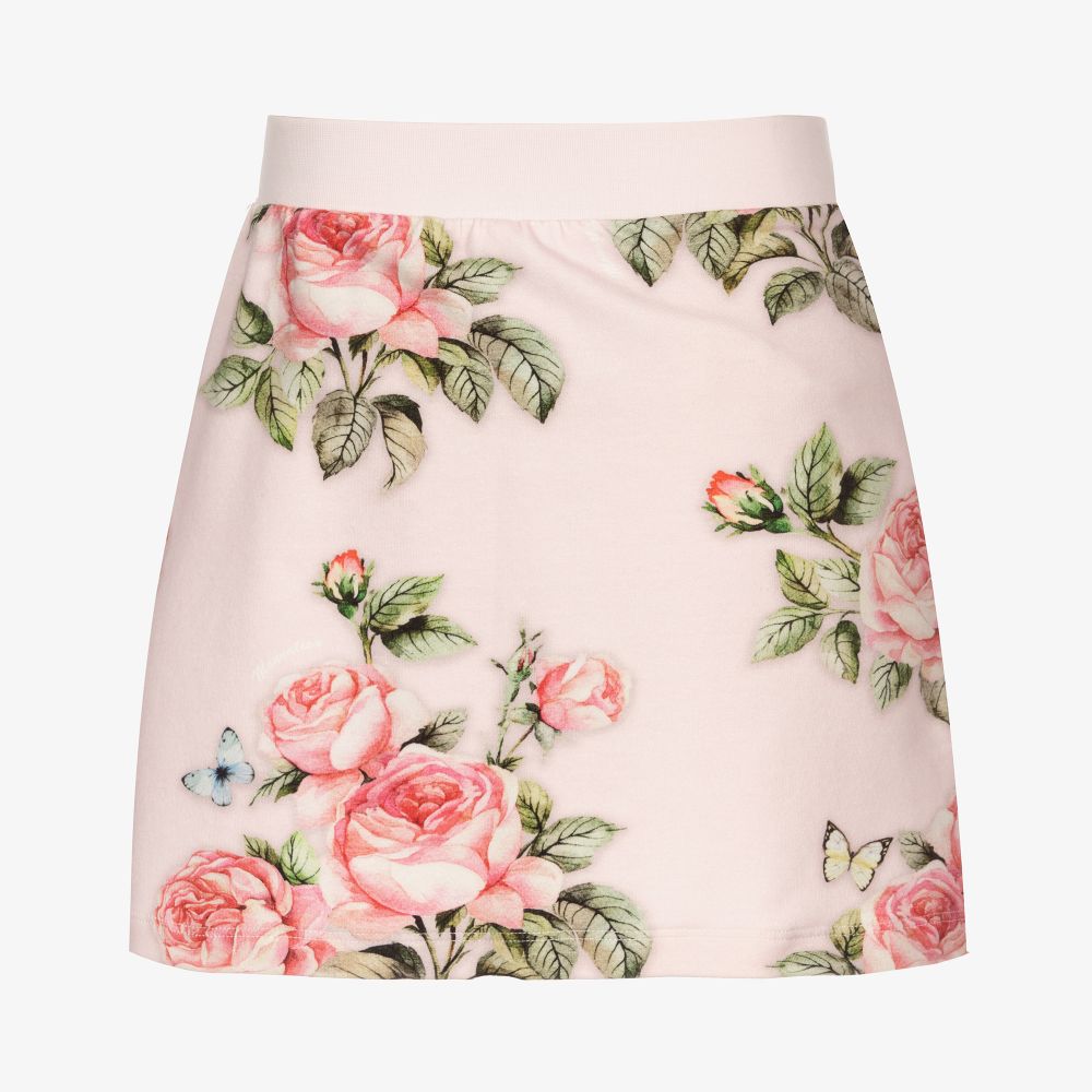Monnalisa-Teen Girls Pink Cotton Skirt | Childrensalon Outlet
