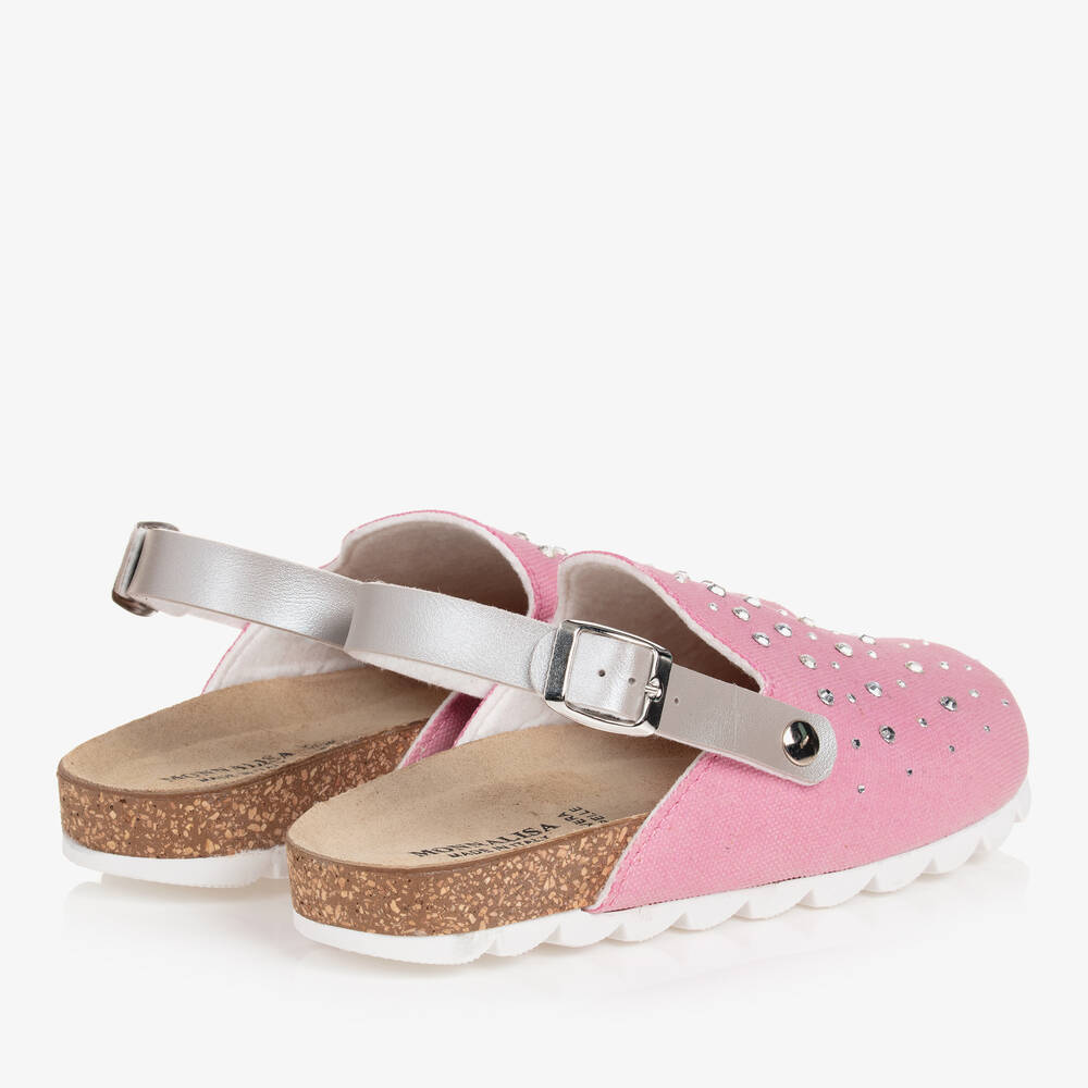 Monnalisa Teen Girls Pink Diamante Sandals