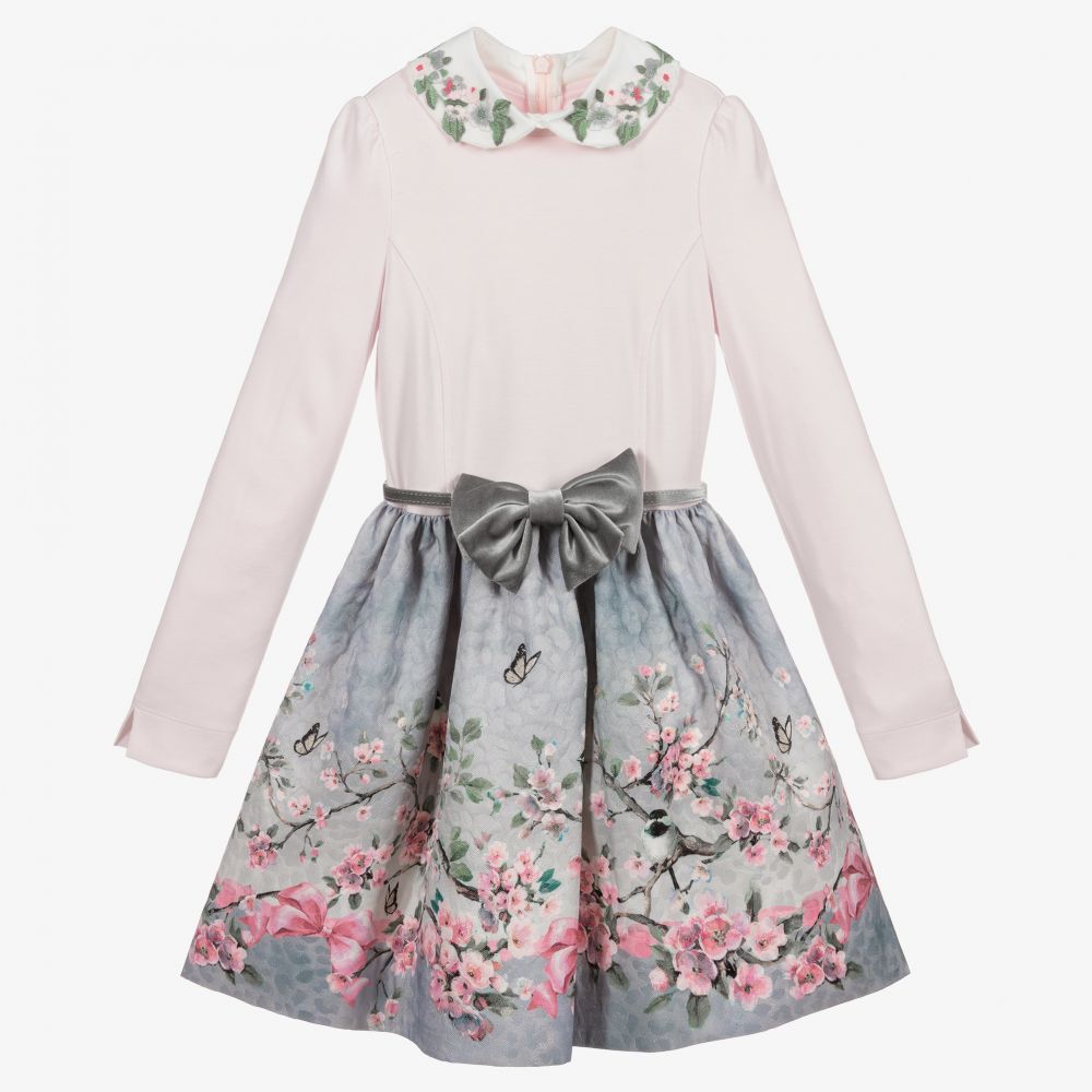 Monnalisa - Robe fleurie rose Ado fille | Childrensalon