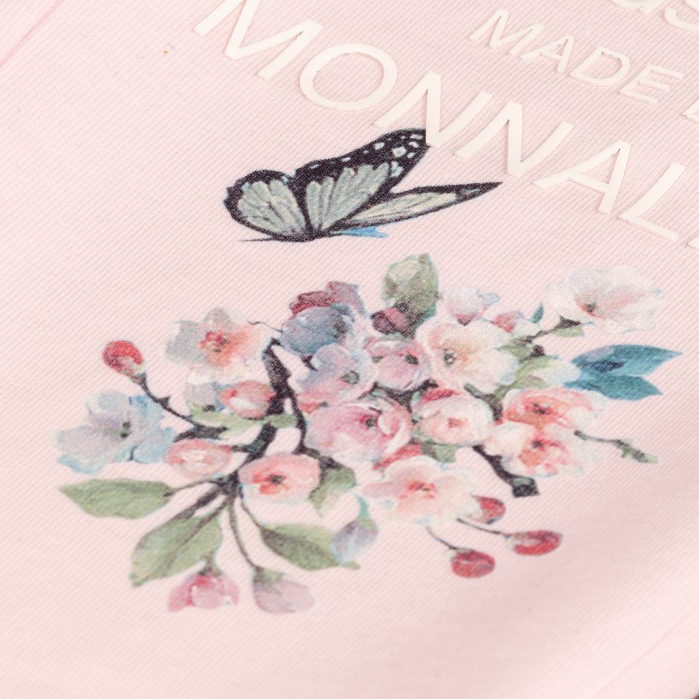 Monnalisa-Розовые джоггеры с цветами для подростков | Childrensalon Outlet