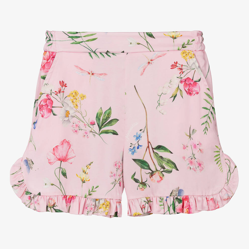 Floral shorts girls discount