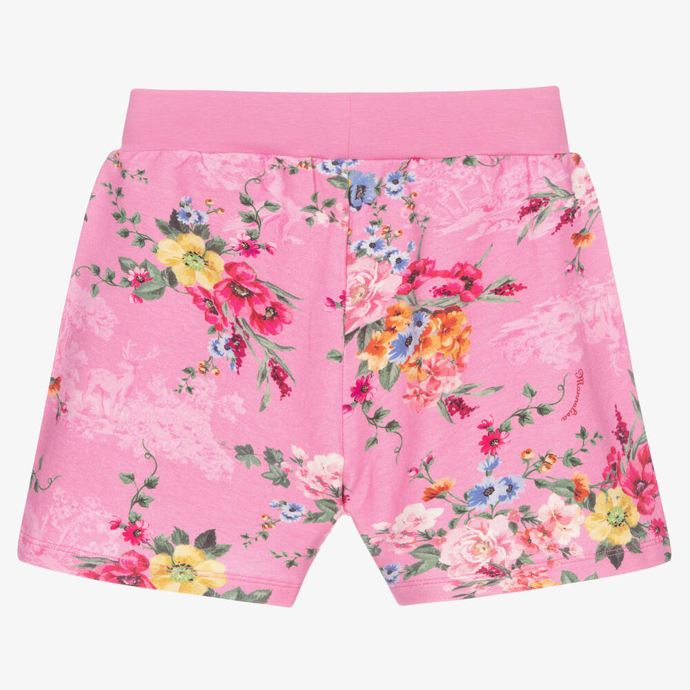Monnalisa-Розовые шорты с цветами для девочек-подростков | Childrensalon Outlet