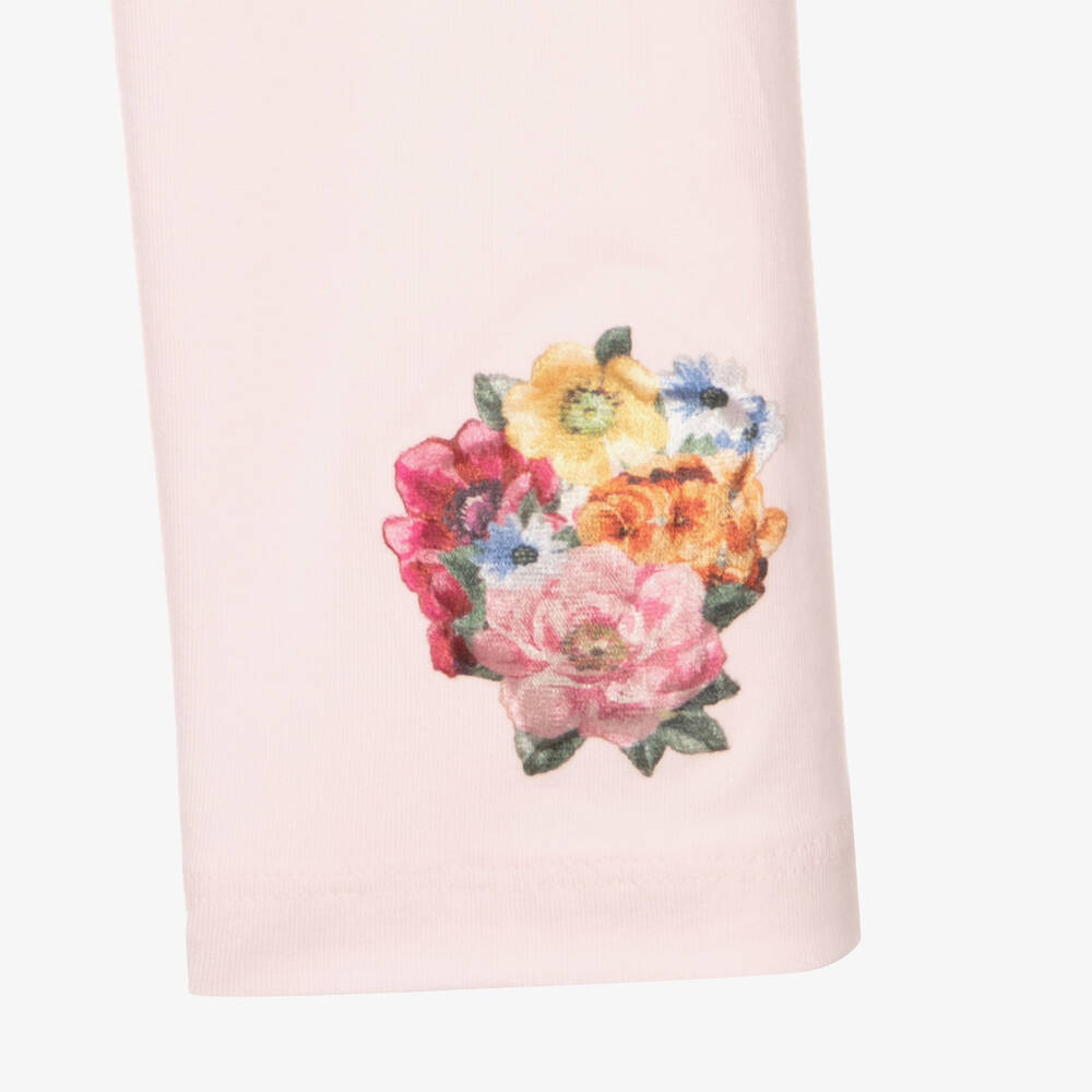 Monnalisa-Розовые легинсы для девочек-подростков | Childrensalon Outlet