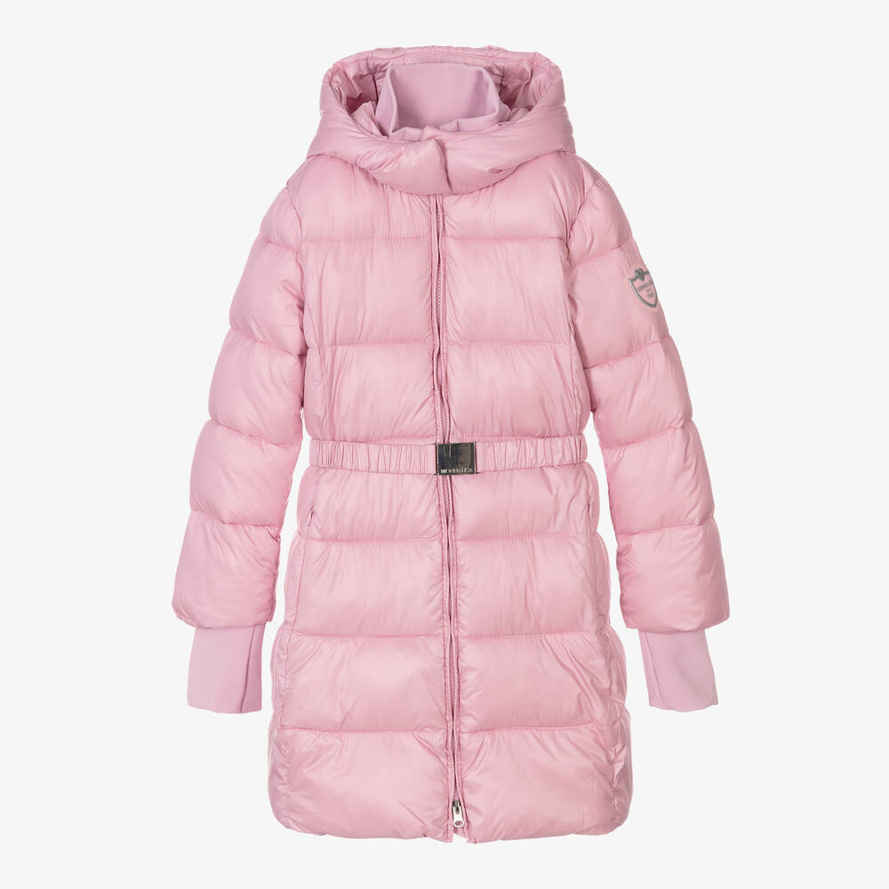 Monnalisa - Teen Girls Pink Puffer Coat | Childrensalon