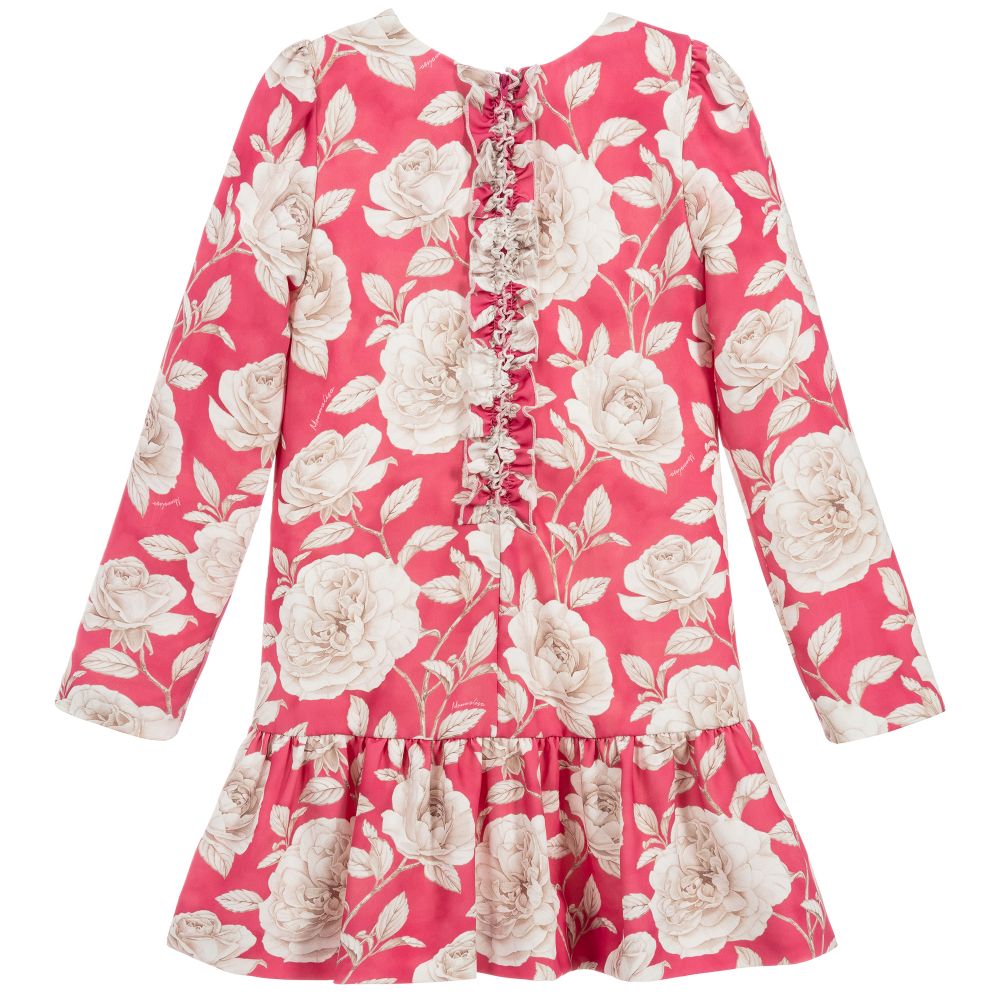 Monnalisa Шик-Teen Girls Pink Rose Dress | Childrensalon Outlet