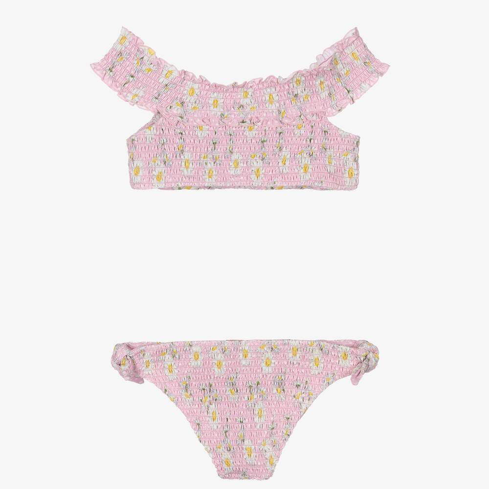 Monnalisa-Розовое бикини с рюшами для подростков | Childrensalon Outlet