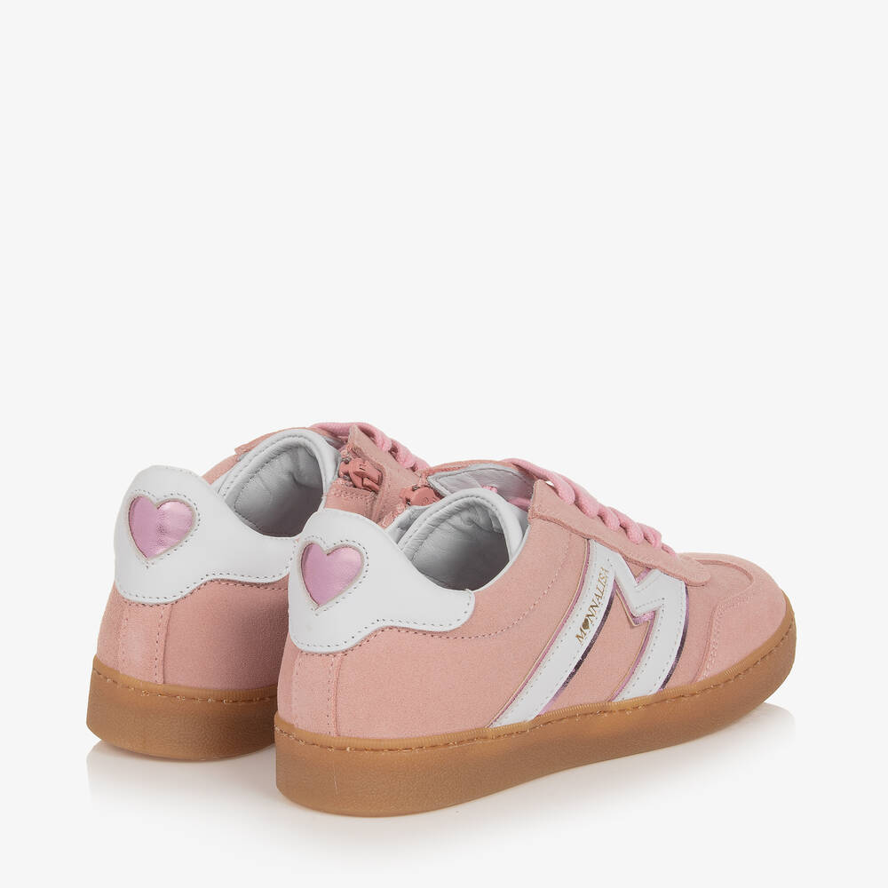 Ladies pink suede trainers shop