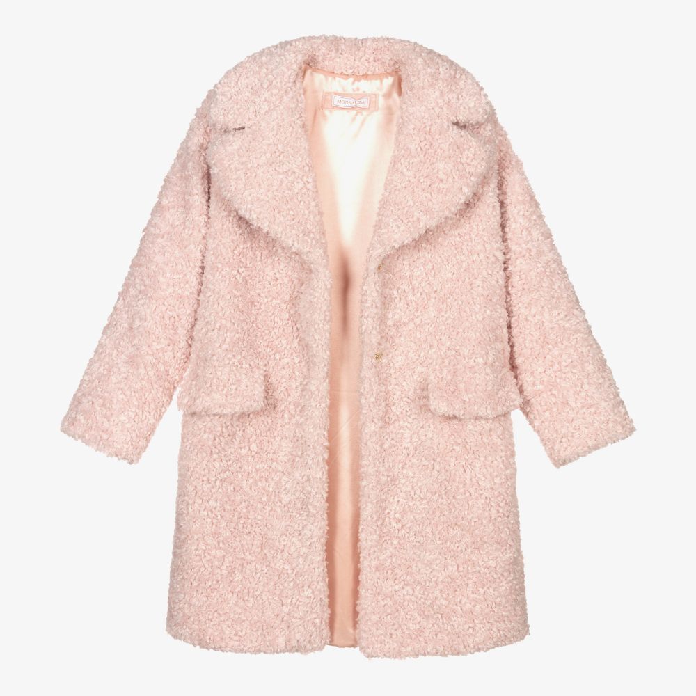 River island pink teddy coat shop