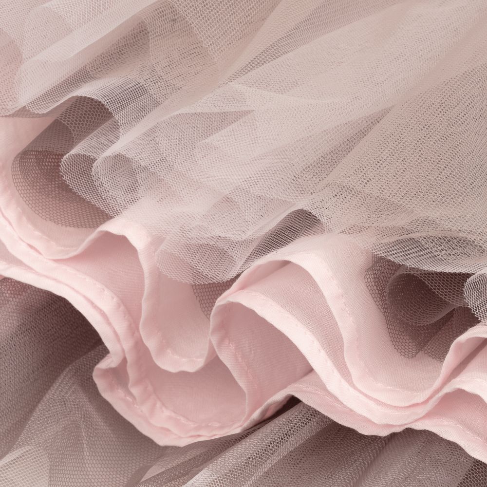 Monnalisa-Розовое платье из тюля для подростков | Childrensalon Outlet