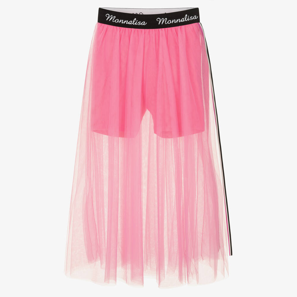 Monnalisa - Розовая юбка из тюля для девочек-подростков | Childrensalon