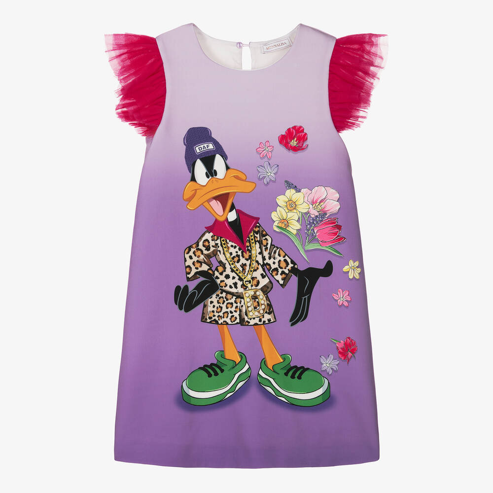 Monnalisa - Robe violette Looney Tunes ado | Childrensalon