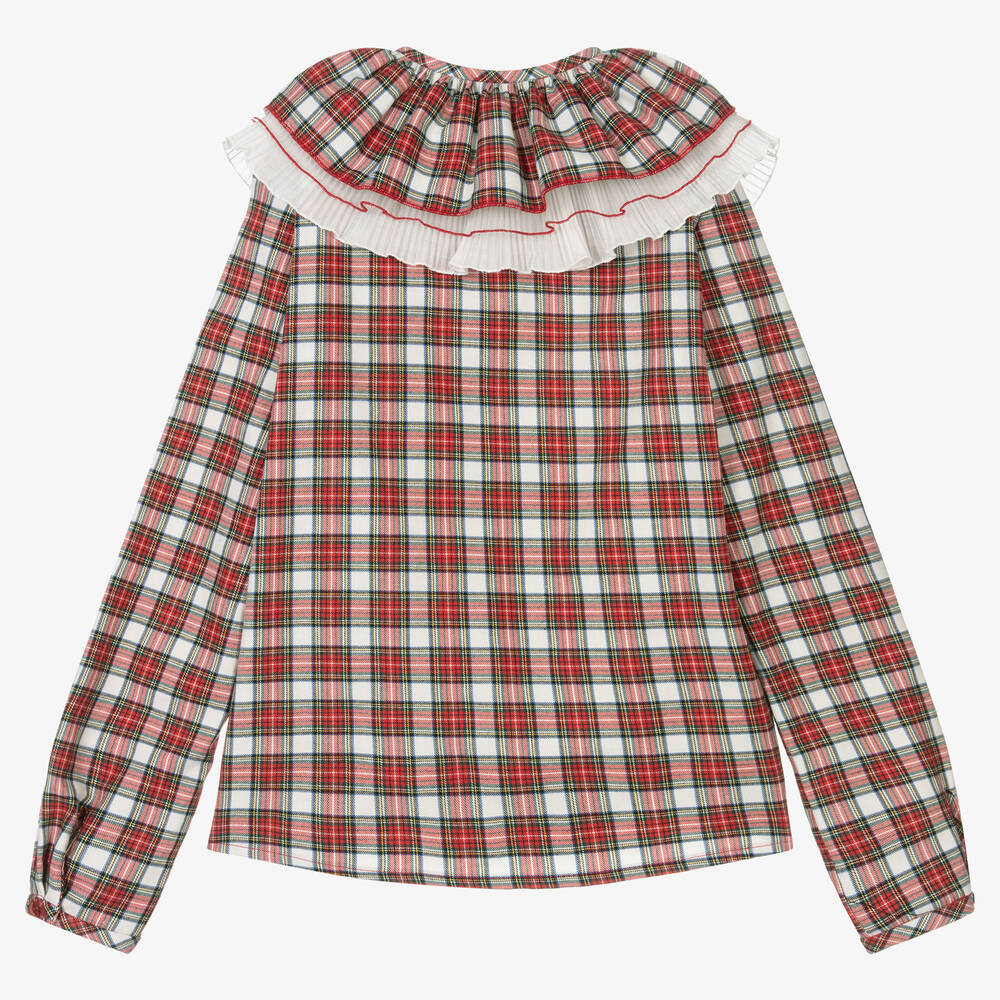 Monnalisa-Блузка в красную клетку | Childrensalon Outlet