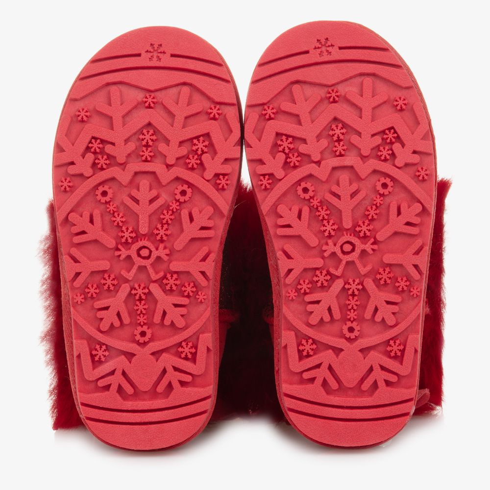 Monnalisa Teen Girls Red Glitter Boots Childrensalon Outlet