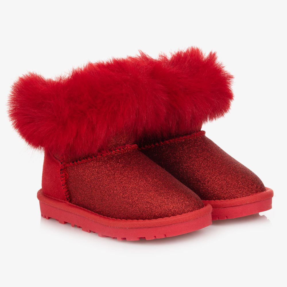 Girls red glitter boots store
