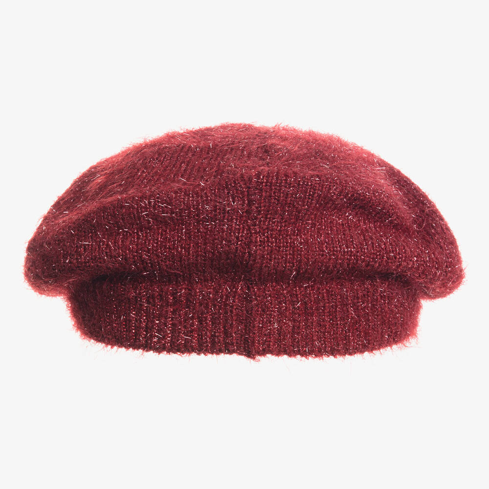 Monnalisa Chic-Teen Girls Red Knitted Beret | Childrensalon Outlet