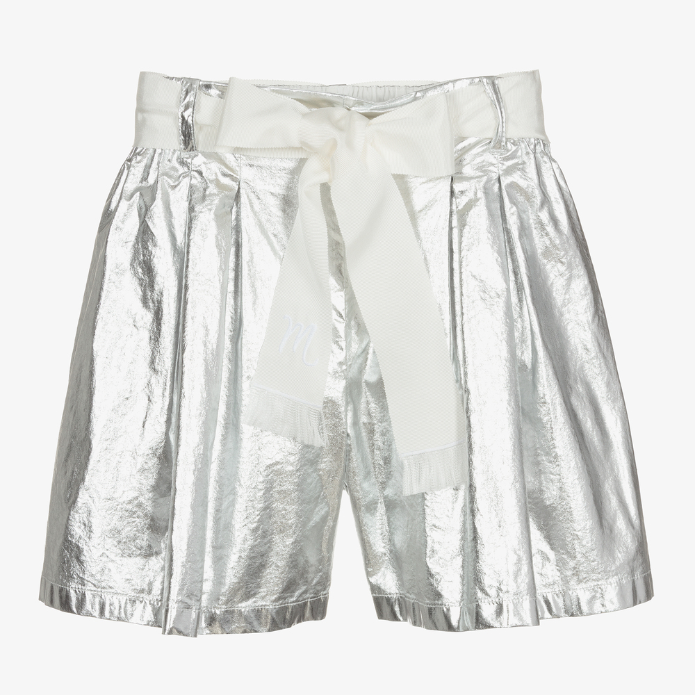 Monnalisa Chic - Silberne Teen Shorts für Mädchen | Childrensalon