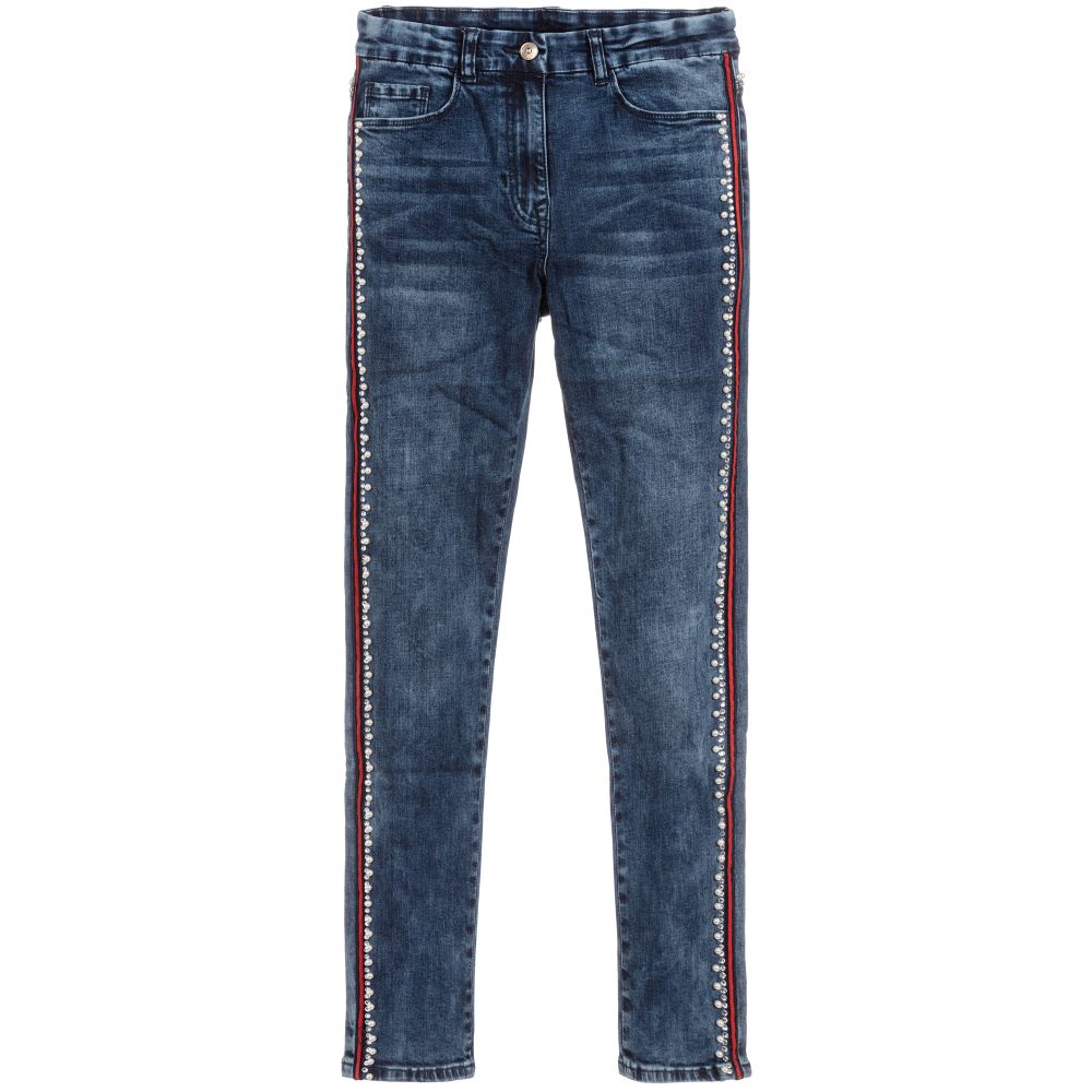 Monnalisa Chic-Teen Girls Straight Jeans | Childrensalon Outlet