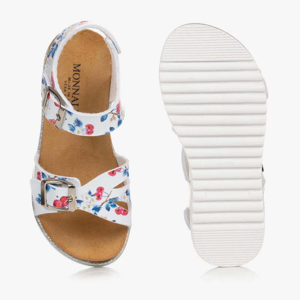美品MONNALISA 12Y Monnalisa - Teen Girls White Cherry Sandals | Childrensalon