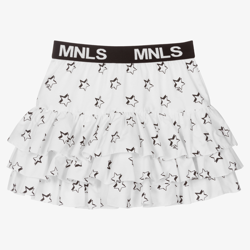 Monnalisa-Teen Girls White Cotton Skirt | Childrensalon Outlet