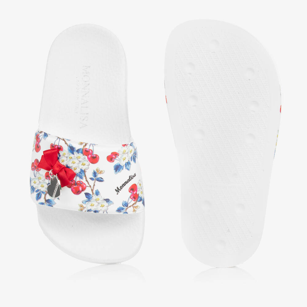 Girls white sliders on sale
