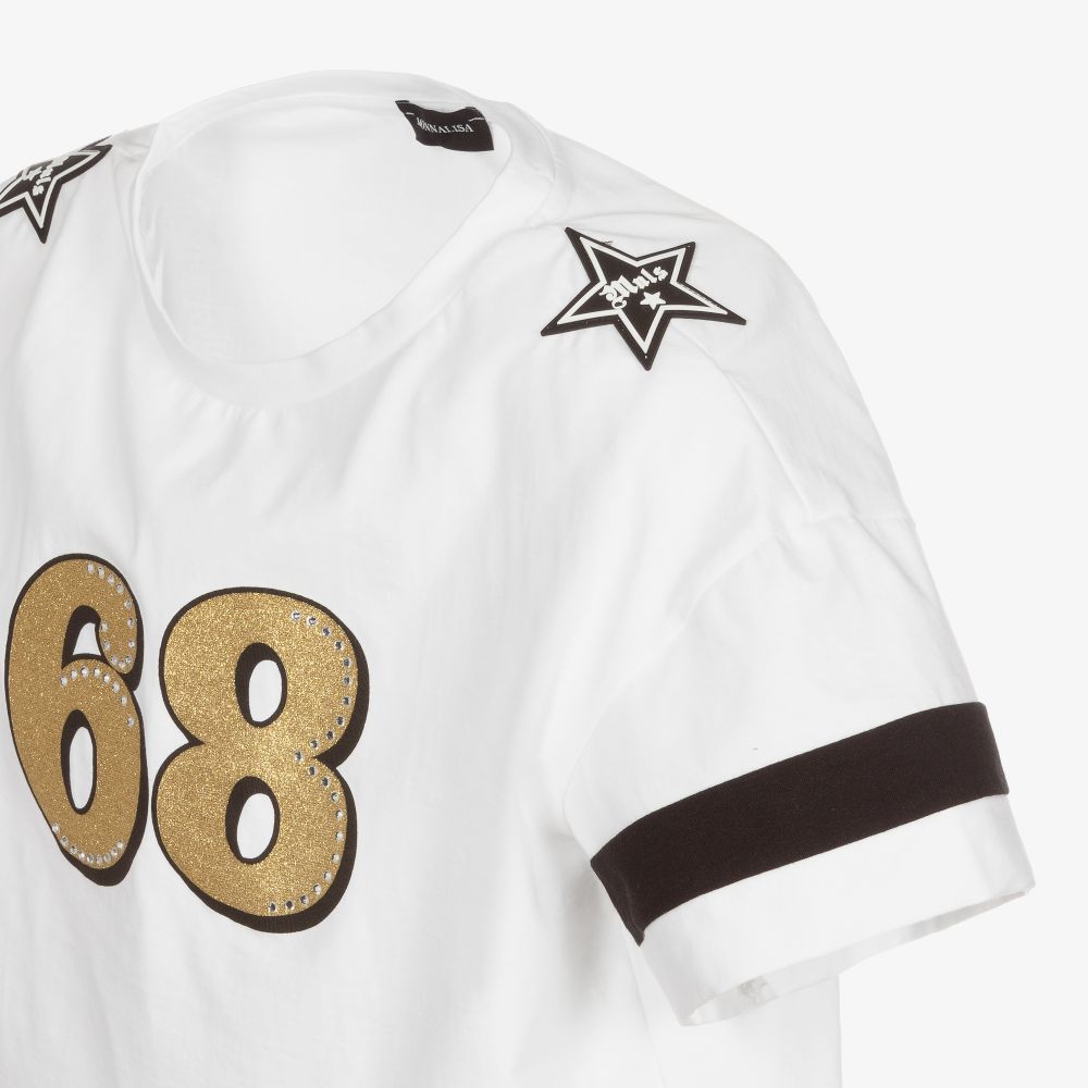 Monnalisa-Белый футбольный топ для девочек-подростков | Childrensalon Outlet