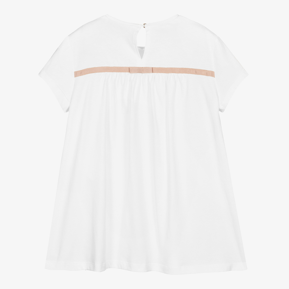 Monnalisa-Белая футболка для подростков | Childrensalon Outlet