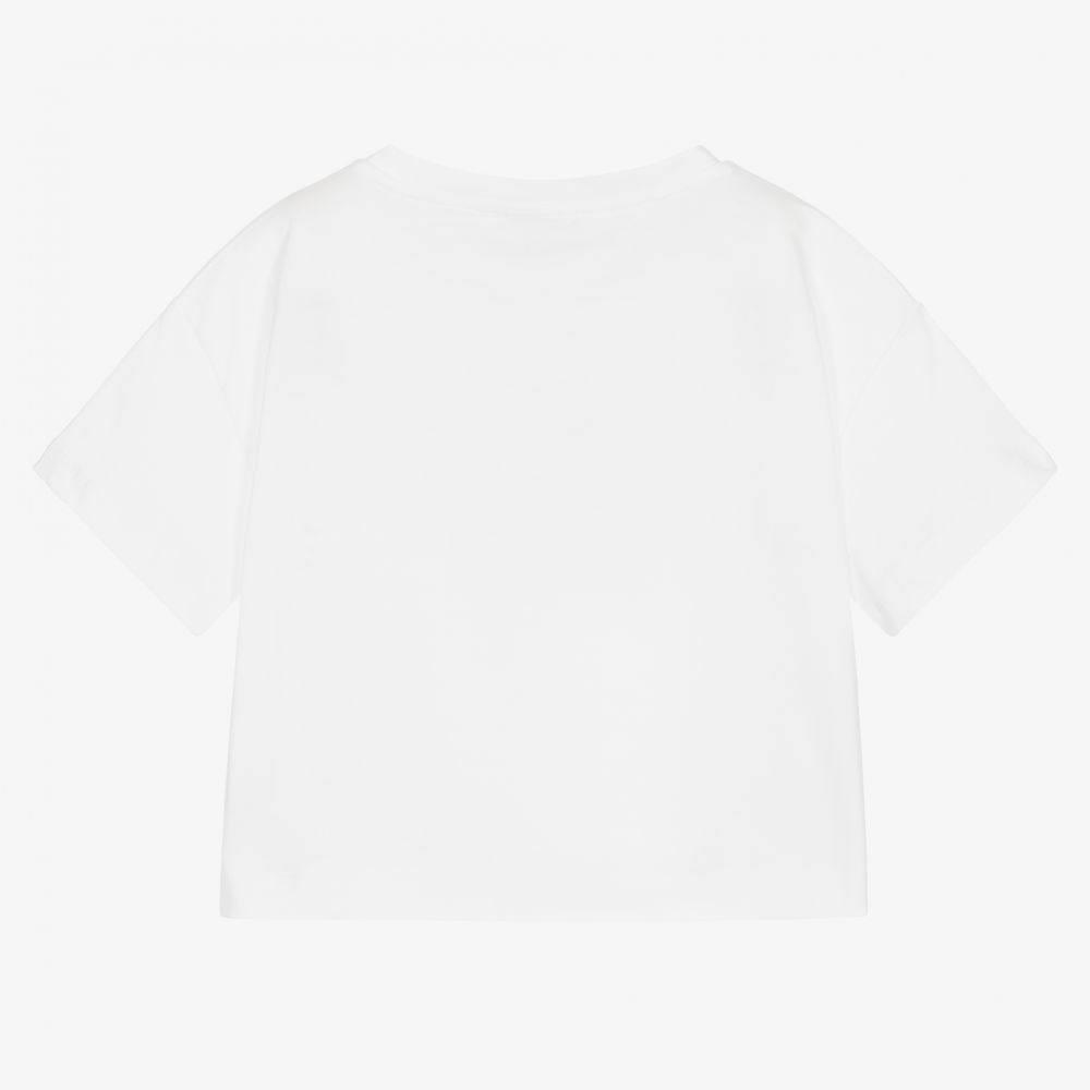 Monnalisa-Teen Girls White T-Shirt | Childrensalon Outlet
