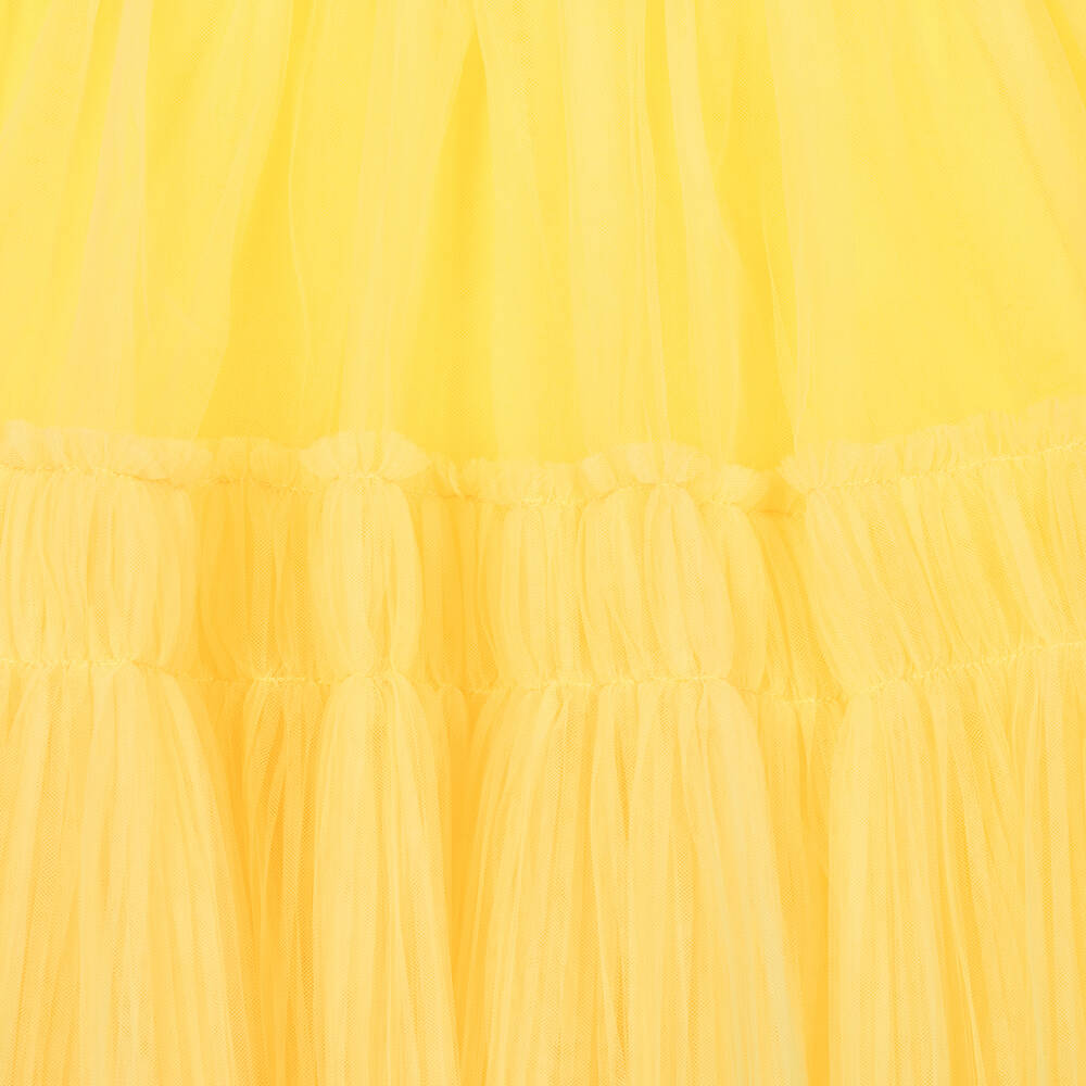 Monnalisa-Желтое платье из тюля | Childrensalon Outlet