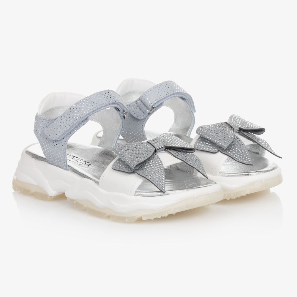 Monnalisa - Graue Teen Ledersandalen | Childrensalon