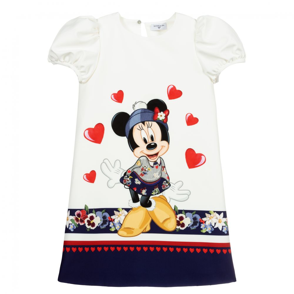 Monnalisa - Teen Ivory Disney Shift Dress | Childrensalon