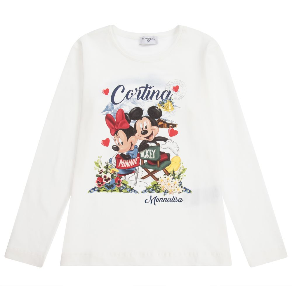 Monnalisa - Teen Ivory Disney Top | Childrensalon