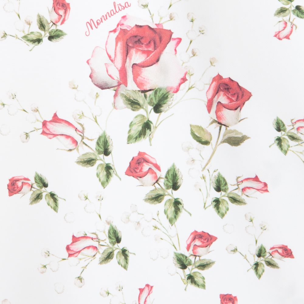 موناليزا Chic-فستان ميدي كريب لون عاجي بطبعة ورود | Childrensalon Outlet