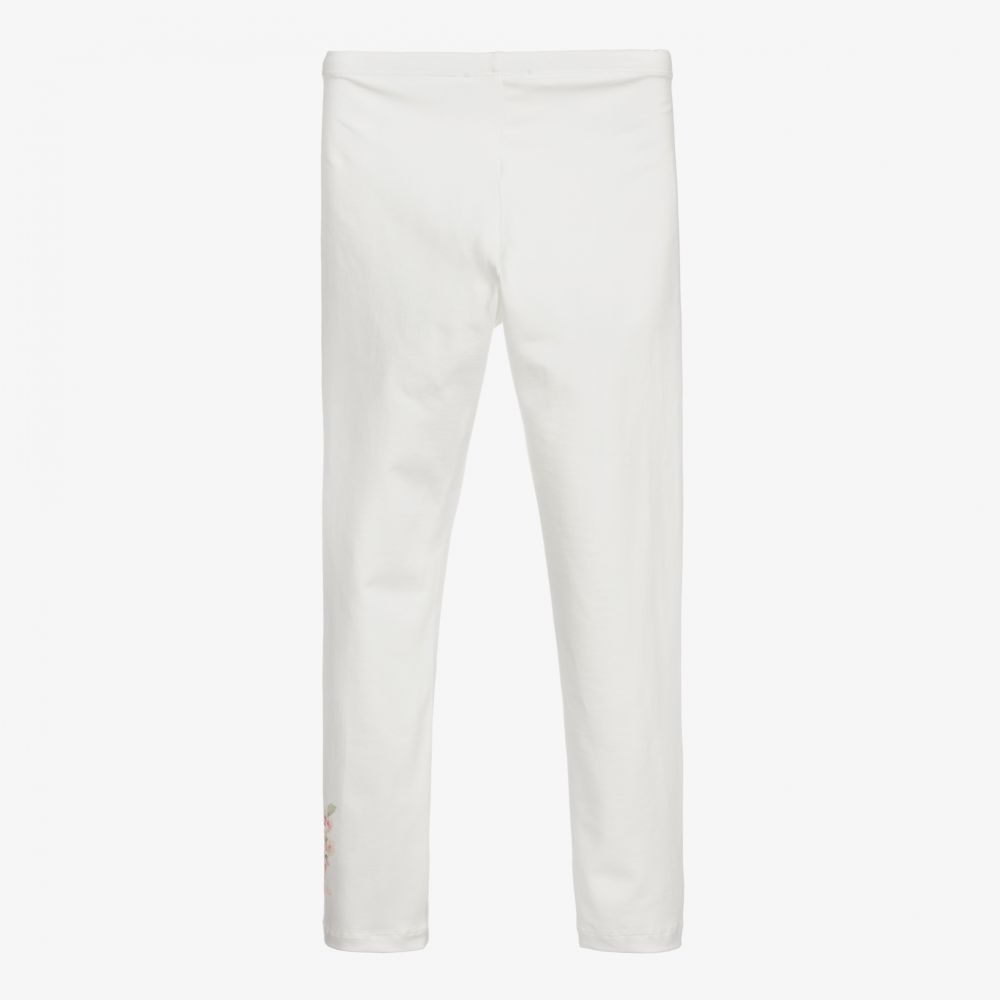 Monnalisa-Кремовые легинсы для подростков | Childrensalon Outlet