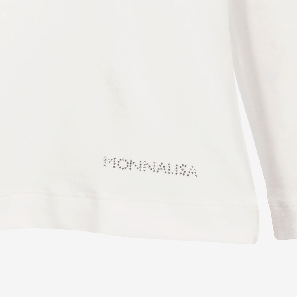 Monnalisa-Кремовый топ с высоким воротником для подростков | Childrensalon Outlet