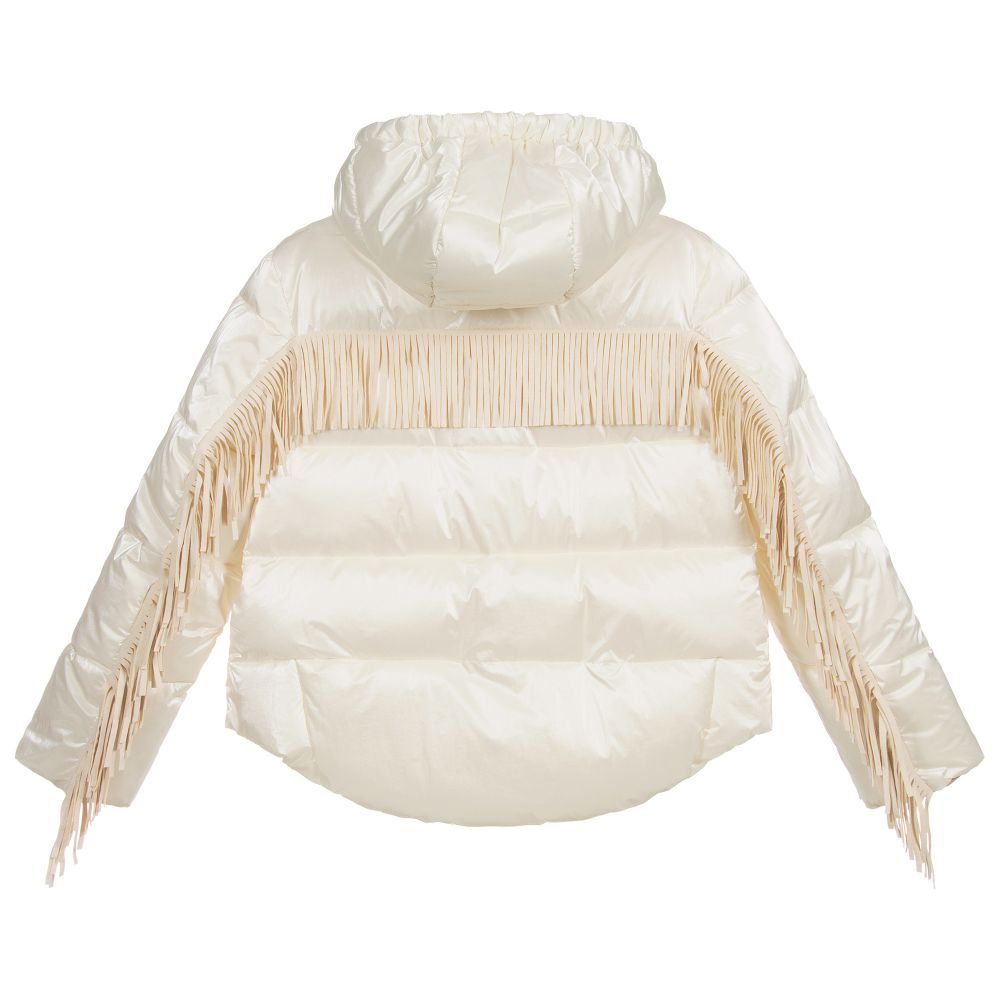 Monnalisa-Teen Ivory Puffer Jacket | Childrensalon Outlet