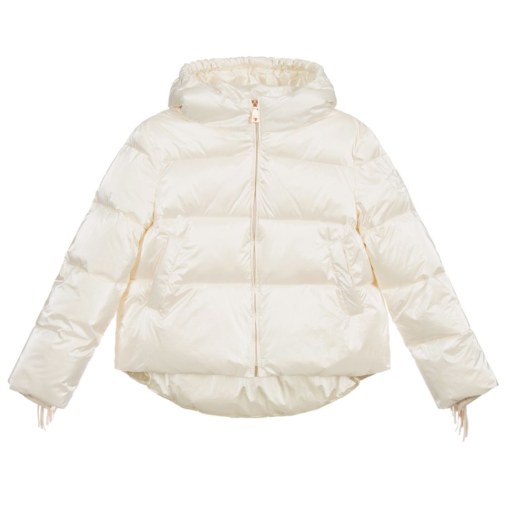 Monnalisa - Teen Ivory Puffer Jacket | Childrensalon
