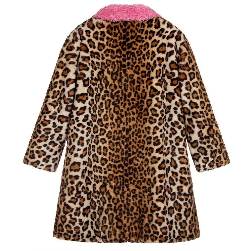 Girls leopard sale fur coat