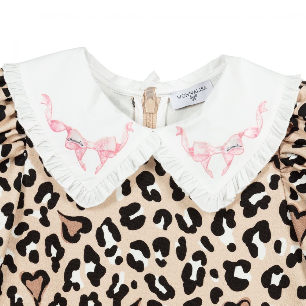 Monnalisa-Teen Leopard Print Dress  | Childrensalon Outlet