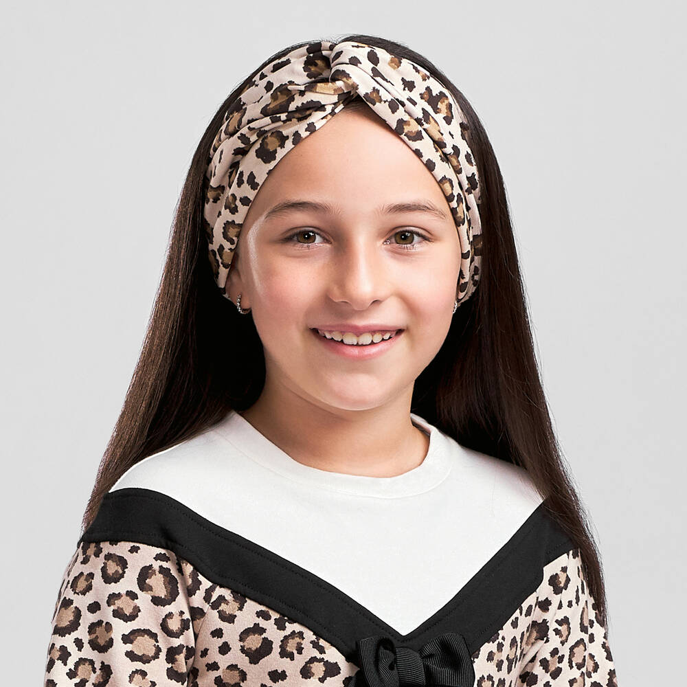 Monnalisa-Teen Leopard Print Headband | Childrensalon Outlet