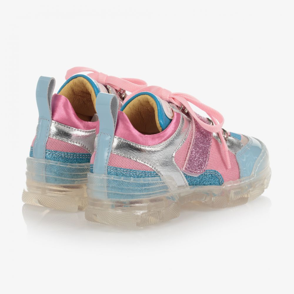 Monnalisa-Teen Pink & Blue Trainers | Childrensalon Outlet