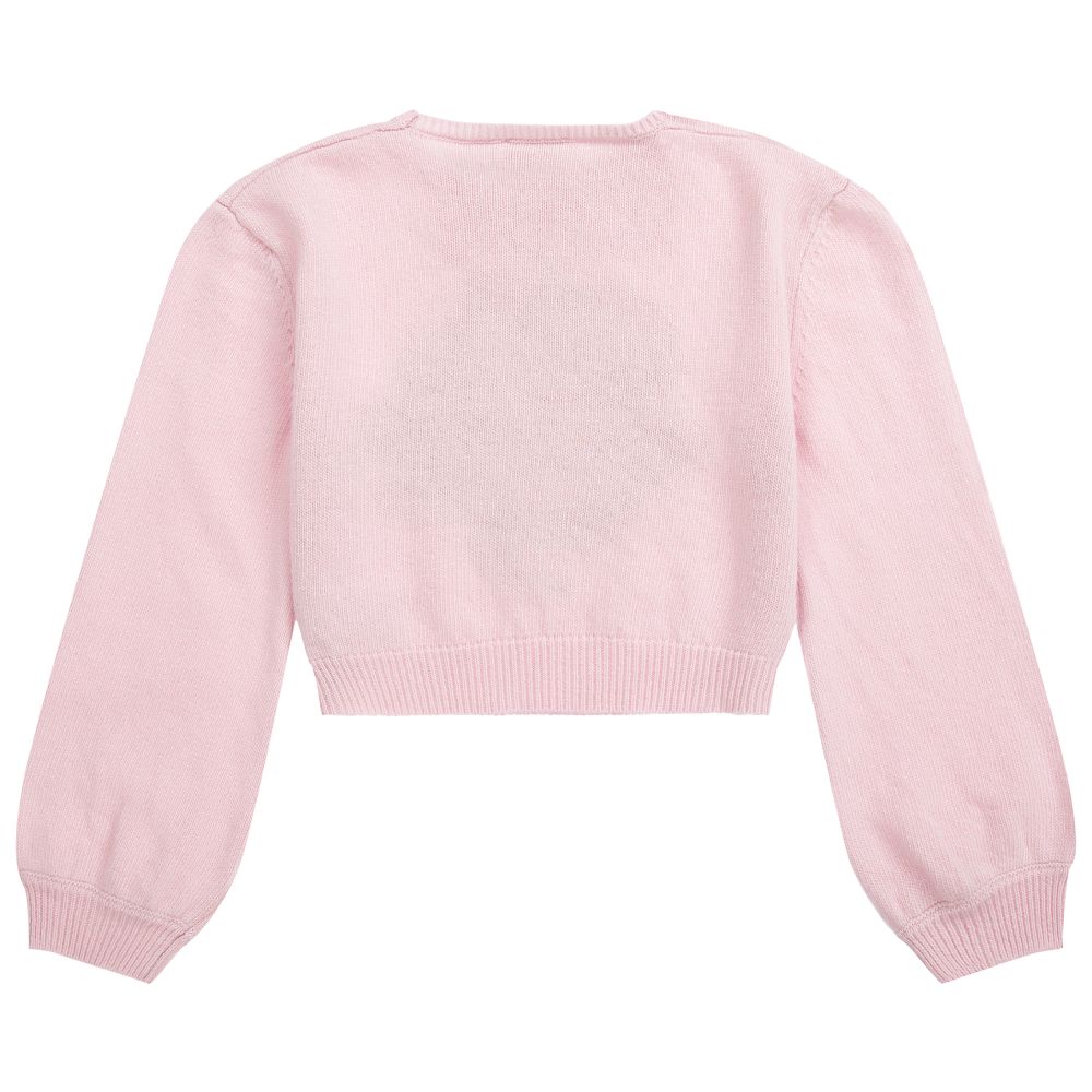 Monnalisa Chic Teen Pink Cropped Sweater